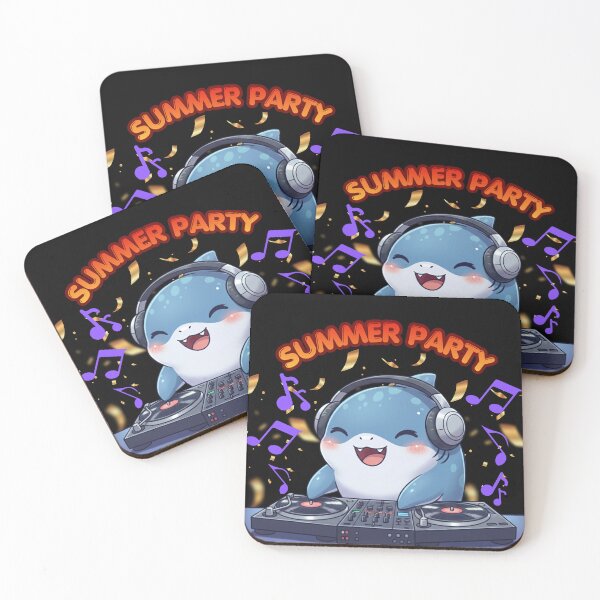 Item preview, ​Summer Party DJ Shark designed and sold by Nature's Chibis.