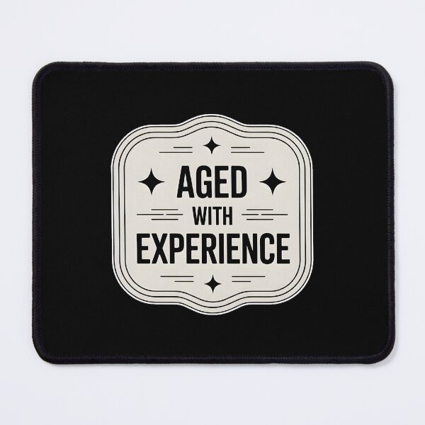 Item preview, Aged With Experience Funny Birthday Shirt Minimal Badge Style Humor Gift designed and sold by ImaginedSpace7.