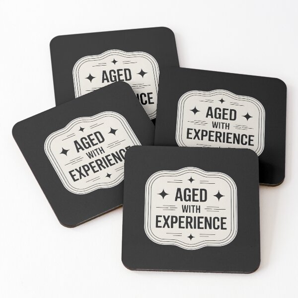 Item preview, Aged With Experience Funny Birthday Shirt Minimal Badge Style Humor Gift designed and sold by ImaginedSpace7.