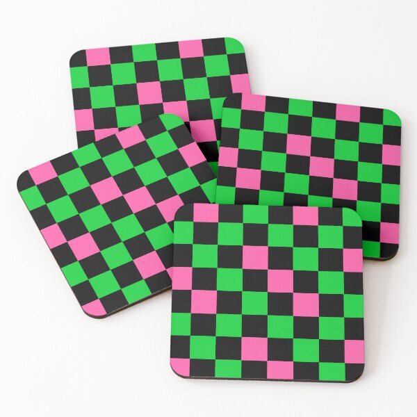 Item preview, Pink Black Green Checkered Design  designed and sold by PatternTitan.
