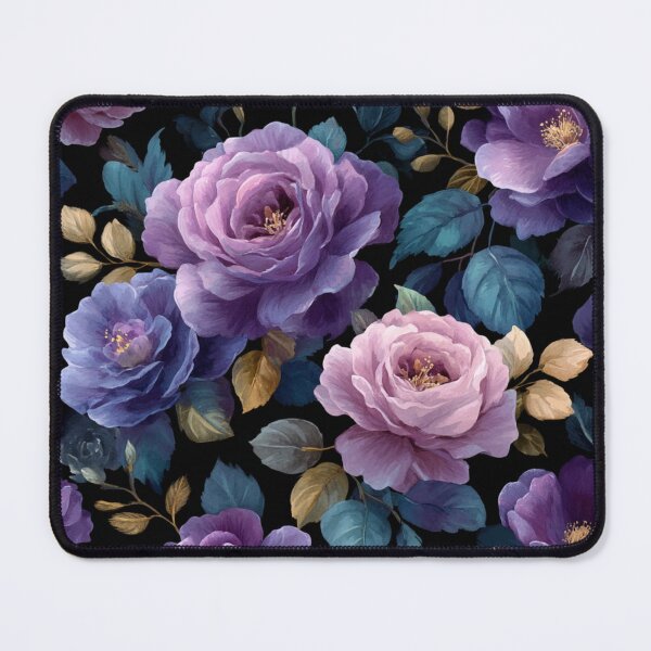 Item preview, Midnight Floral Pattern Vintage Watercolor Purple Roses designed and sold by GrinGalore.