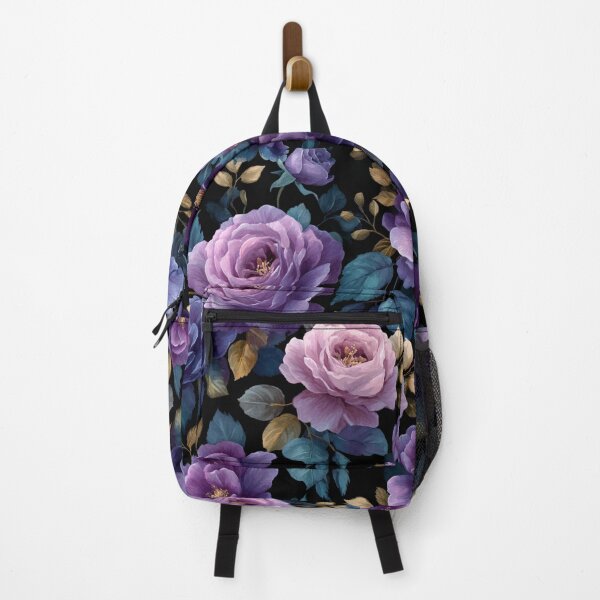Item preview, Midnight Floral Pattern Vintage Watercolor Purple Roses designed and sold by GrinGalore.