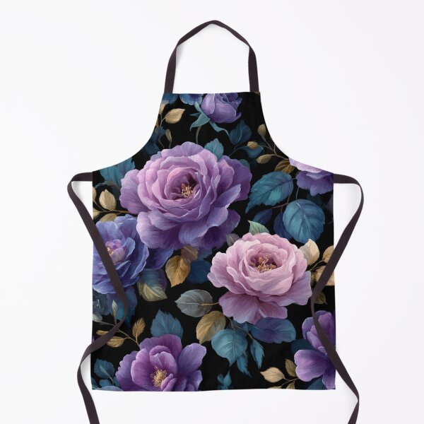 Item preview, Midnight Floral Pattern Vintage Watercolor Purple Roses designed and sold by GrinGalore.