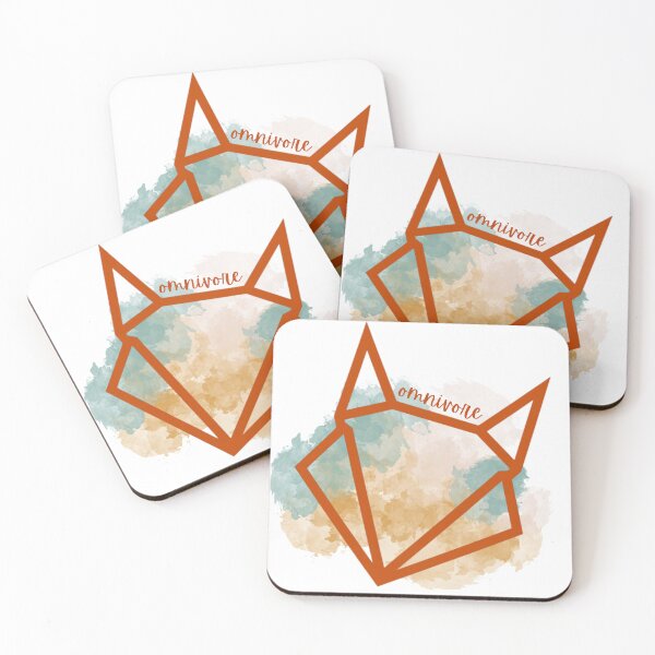 Item preview, Minimalist Red Fox – Watercolor Splatter Omnivore designed and sold by dcohea.