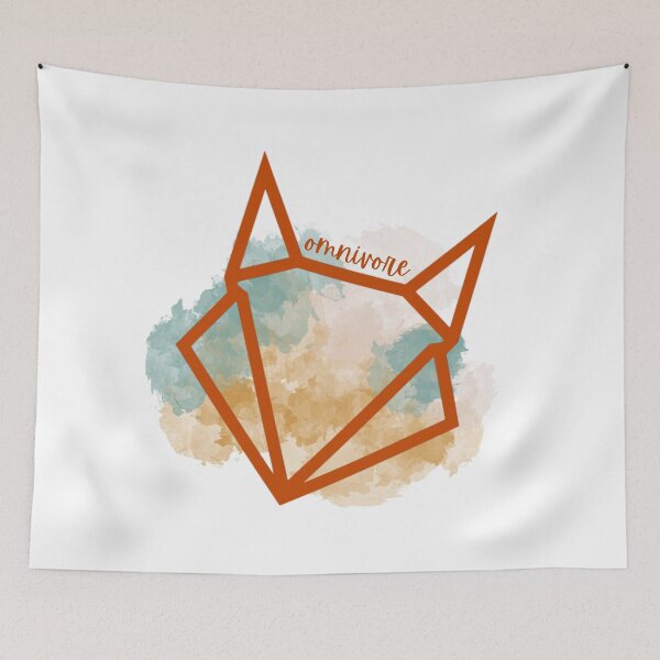 Item preview, Minimalist Red Fox – Watercolor Splatter Omnivore designed and sold by dcohea.