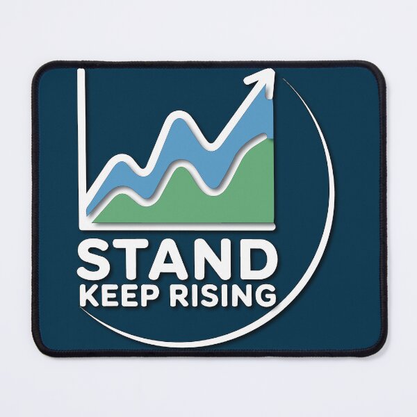 Item preview, Stand Keep Rising Motivation Sticker – Growth Mindset Design designed and sold by ُEldalal-Design.