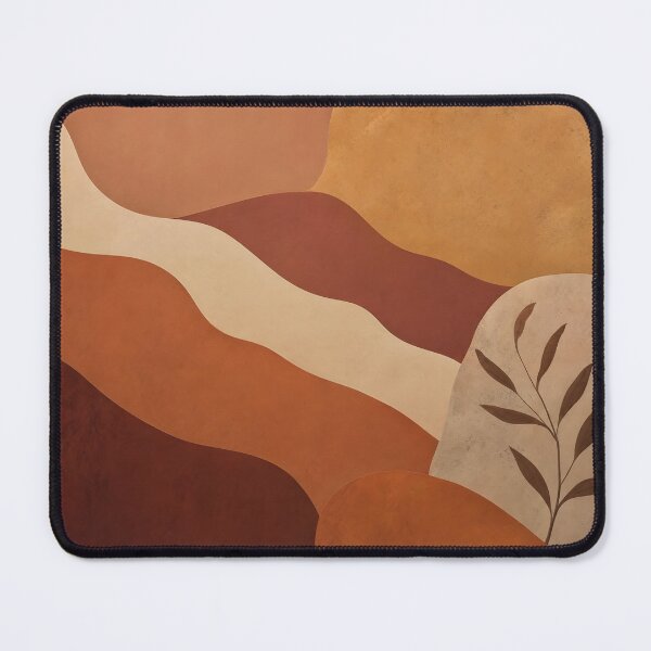 Item preview, Terracotta Earth Tone Abstract Organic Shapes with Branch designed and sold by Glitchart66.