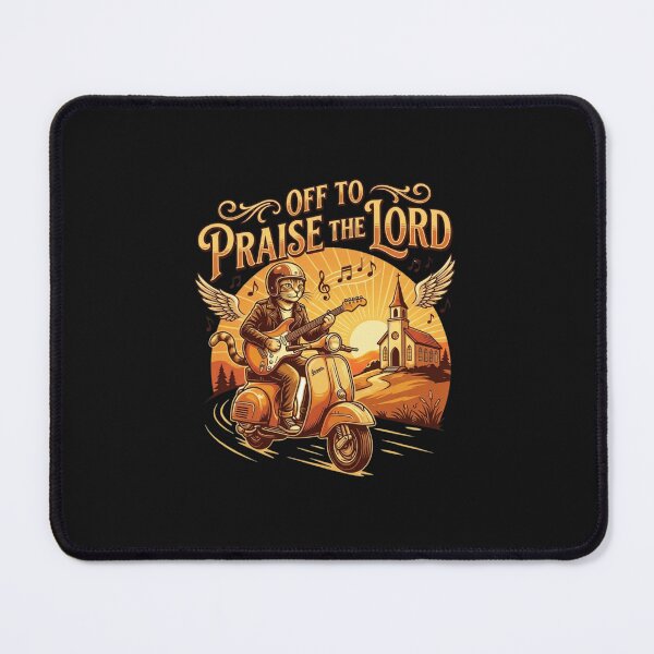Item preview, Joyful Cat Musician on Scooter, Church & Sunset Design designed and sold by hongthienkhai.