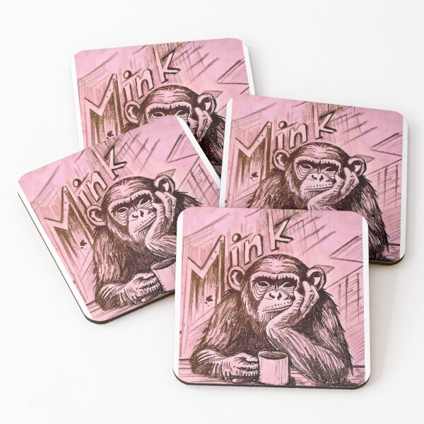 Item preview, Thinking Monkey Coffee Street Art Drawing designed and sold by M-ink-.