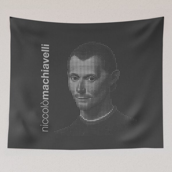 Item preview, Machiavelli halftone poster designed and sold by CMYKStudio.