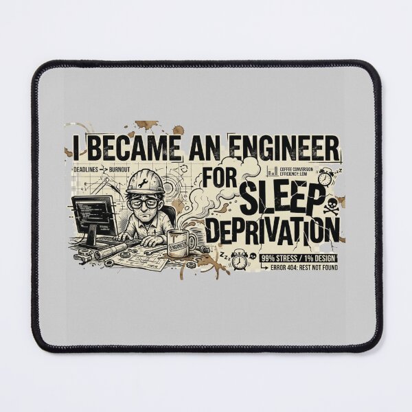 Item preview, I Became an Engineer for Sleep Deprivation designed and sold by Amr Darwish Graphic designer.