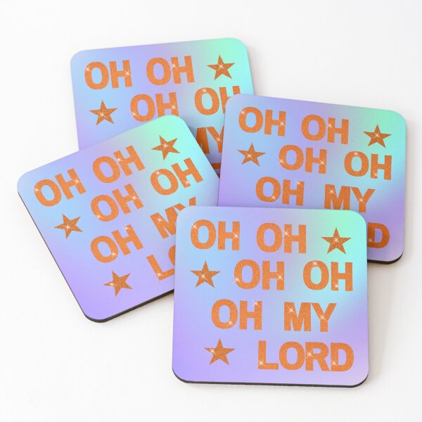 Item preview, Opalite Sky Oh My Lord Quote - Portofino Orange Typography designed and sold by Niji Hibana.