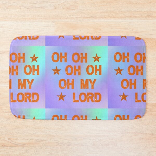 Item preview, Opalite Sky Oh My Lord Quote - Portofino Orange Typography designed and sold by Niji Hibana.