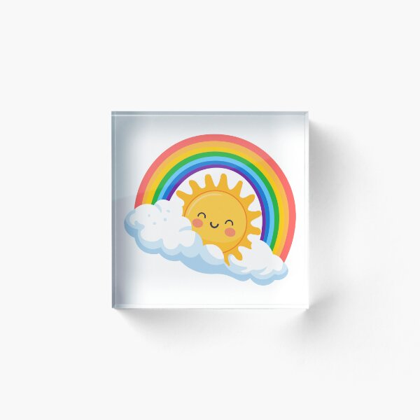 Aperçu de l'œuvre Arc-en-ciel Soleil Mignon Art d'été créée et vendue par BetweenForms.