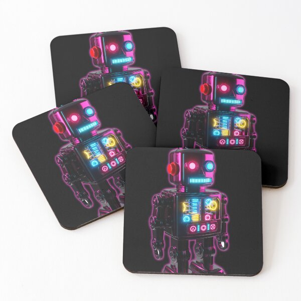 Item preview, Vintage Neon Tin Toy Robot Cyborg Aesthetic designed and sold by powersunlight.
