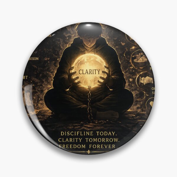 Item preview, Clarity Over Chaos Dark Motivation Sticker designed and sold by Day Dreamer.