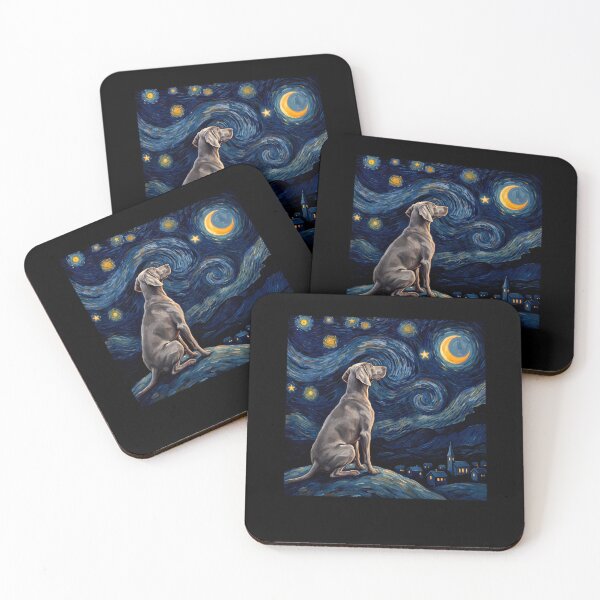 Item preview, Weimaraner Starry Night Van Gogh Art Dog Lover designed and sold by TerryConnells.