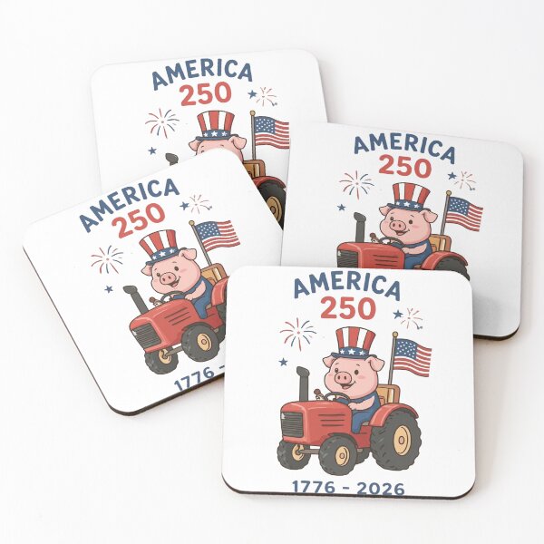 Item preview, America 250 Patriotic Pig on Tractor Art - Funny USA 1776-2026 Semiquincentennial Celebration Design designed and sold by Picasfarmer.
