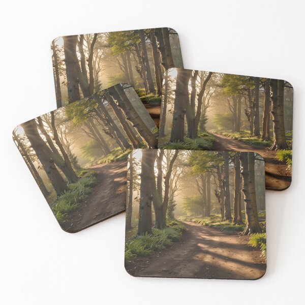 Item preview, Special Walnut Warm Brown Woodland Path Sunlight designed and sold by Glitchart66.