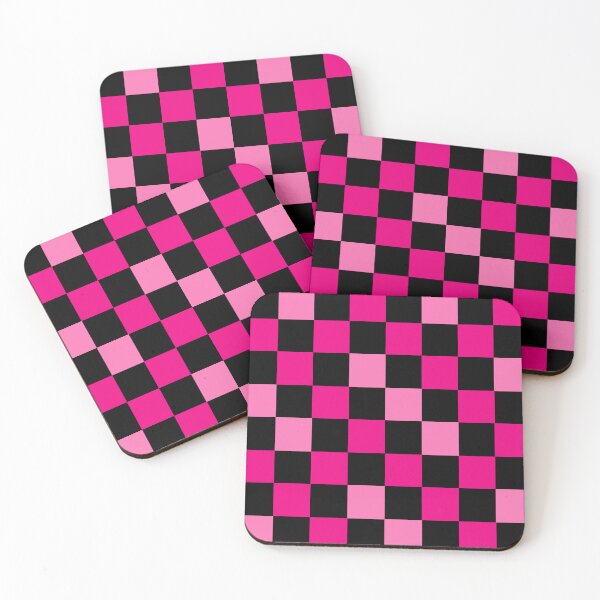 Item preview, Hot Pink and Black Checkered Design  designed and sold by PatternTitan.