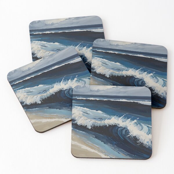 Item preview, Rhythm of Blue Navy Royal Coastal Abstract designed and sold by Glitchart66.