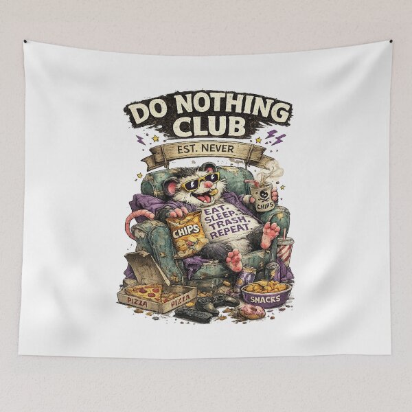 Item preview, Do Nothing Club Opossum – Funny Lazy Chill Meme Design designed and sold by Clothes With Smiling Animals Walt Gral.