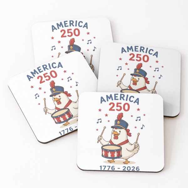 Item preview, America 250 Drummer Chicken Art - Funny Patriotic USA 1776-2026 Semiquincentennial Celebration Design designed and sold by Picasfarmer.