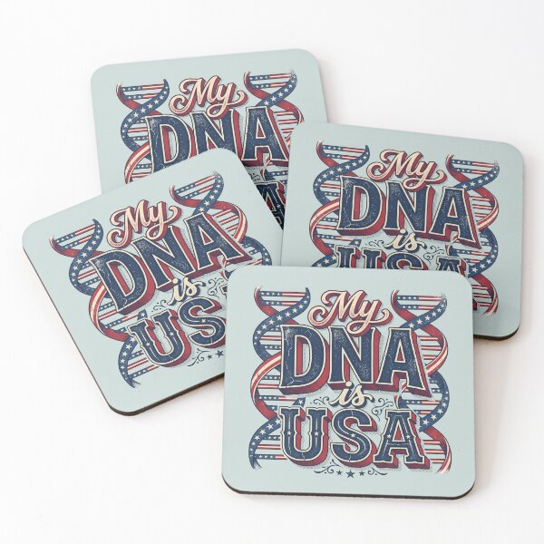 Item preview, My DNA is USA Vintage Americana Calligraphy Distressed Patriotic 4th of July Streetwear designed and sold by Cozy-Old-Pub.