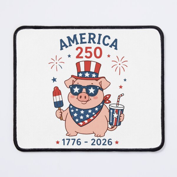 Item preview, America 250 Patriotic Party Pig Art - Funny USA 1776-2026 Semiquincentennial Celebration Design designed and sold by Picasfarmer.