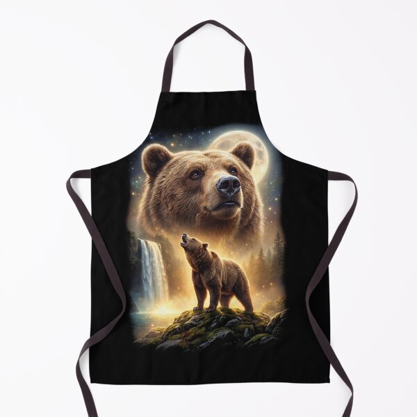 Item preview, Bear Howling Moon Art Animal Lover designed and sold by DoodleTortle.