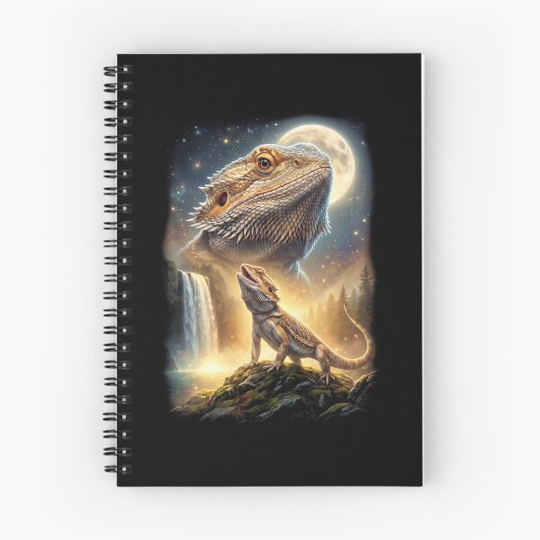 Item preview, Bearded Dragon Howling Moon Art Animal Lover designed and sold by DoodleTortle.