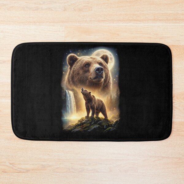 Item preview, Bear Howling Moon Art Animal Lover designed and sold by DoodleTortle.
