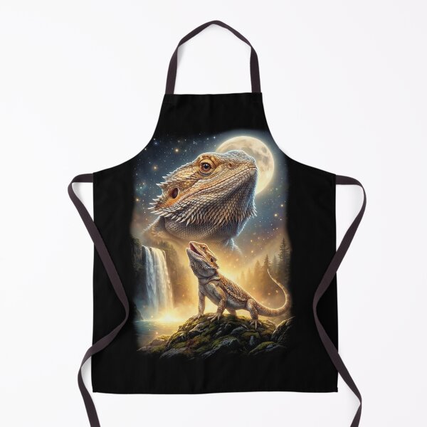 Item preview, Bearded Dragon Howling Moon Art Animal Lover designed and sold by DoodleTortle.