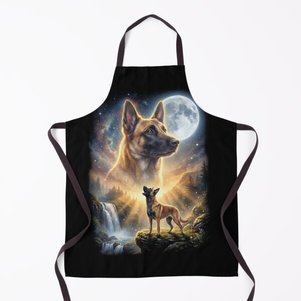 Item preview, Belgian Malinois Howling Moon Art Dog Lover designed and sold by DoodleTortle.