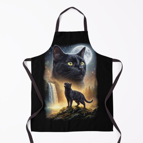 Item preview, Black Cat Howling Moon Art Animal Lover designed and sold by DoodleTortle.