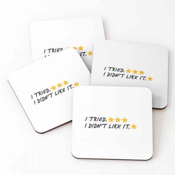 Item preview, I Tried I Didn’t Like It Funny Sarcastic Minimalist Quote designed and sold by darkminimalprints.