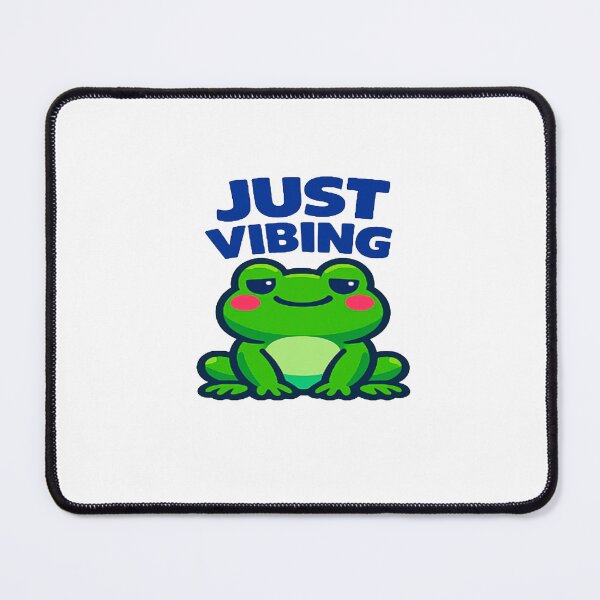 Item preview, Just Vibing Frog Cute Funny Animal Meme Relaxed Frog Cartoon designed and sold by Lovestickerco.