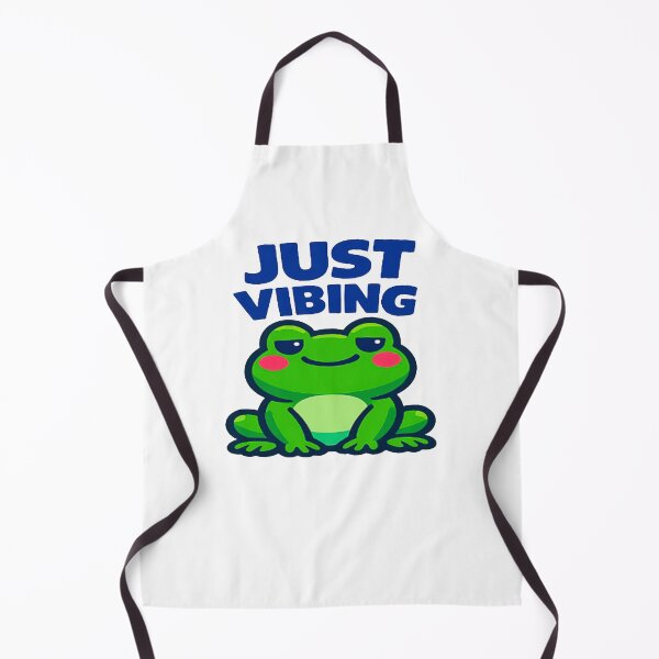 Item preview, Just Vibing Frog Cute Funny Animal Meme Relaxed Frog Cartoon designed and sold by Lovestickerco.
