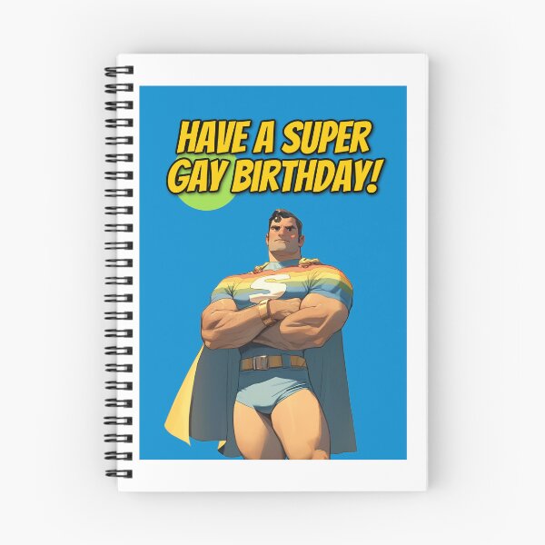 Item preview, Happy Birthday Gay Super Hero card  designed and sold by Corrieweb.