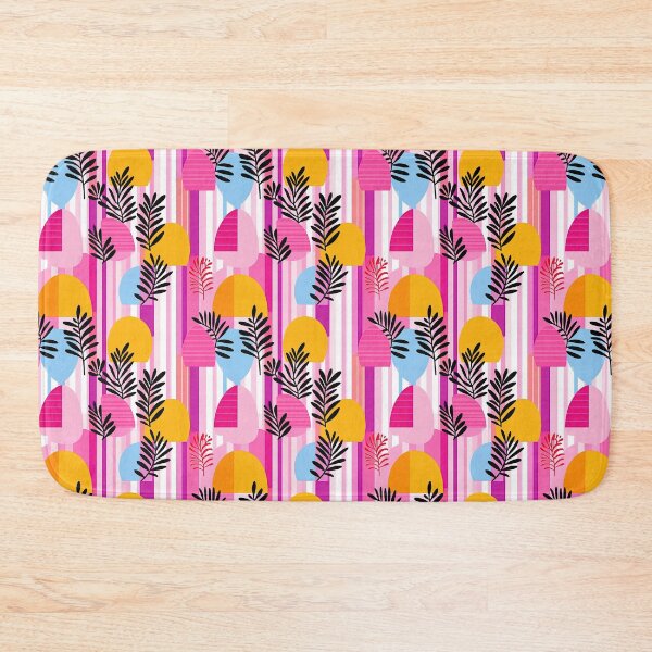 Item preview, Colorful Retro Memphis Geometric Botanical Pattern designed and sold by Athena2520.