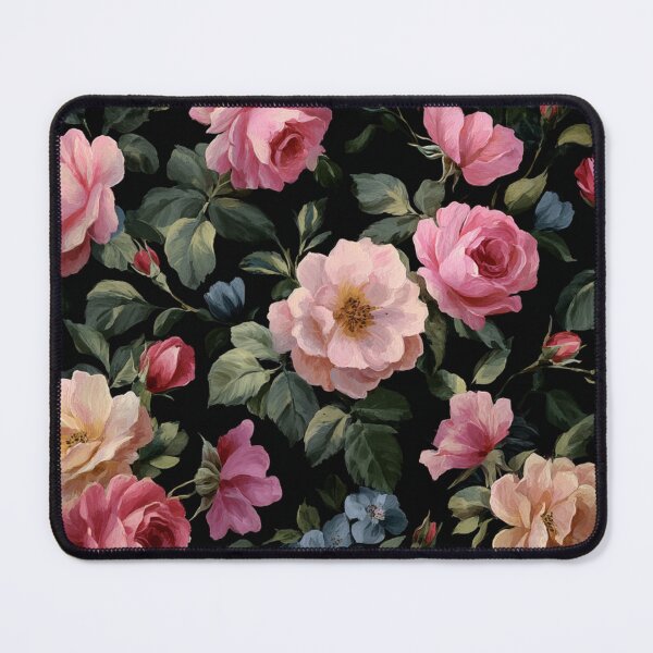 Item preview, Midnight Flowers Pattern Vintage Watercolor Romantic Roses designed and sold by GrinGalore.