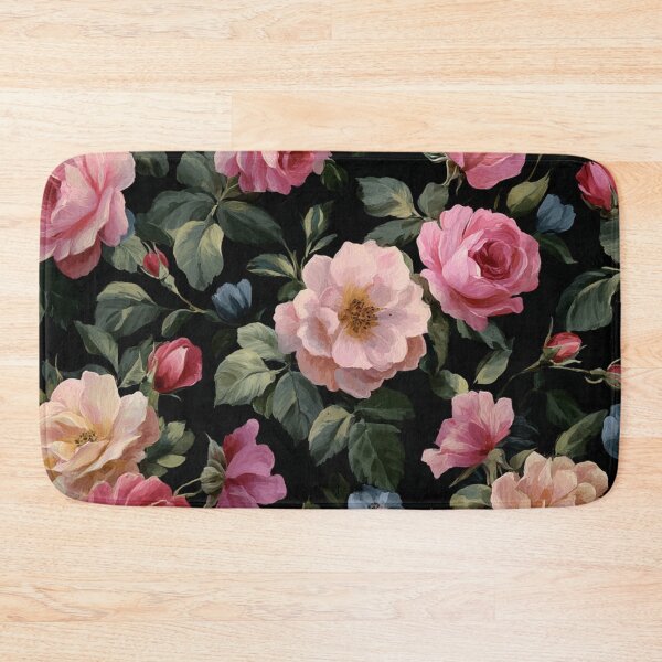 Item preview, Midnight Flowers Pattern Vintage Watercolor Romantic Roses designed and sold by GrinGalore.