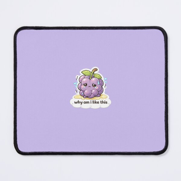Item preview, Anxiety Grapes Cute Sticker - “Why Am I Like This” Relatable Meme designed and sold by Qingtian814.