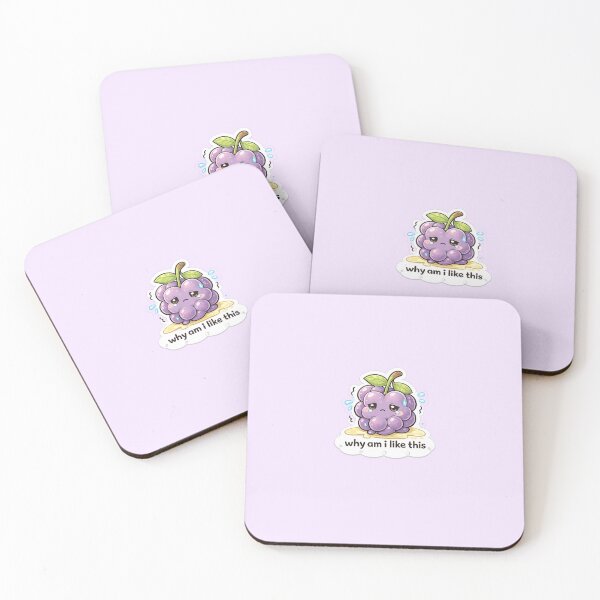 Item preview, Anxiety Grapes Cute Sticker - “Why Am I Like This” Relatable Meme designed and sold by Qingtian814.