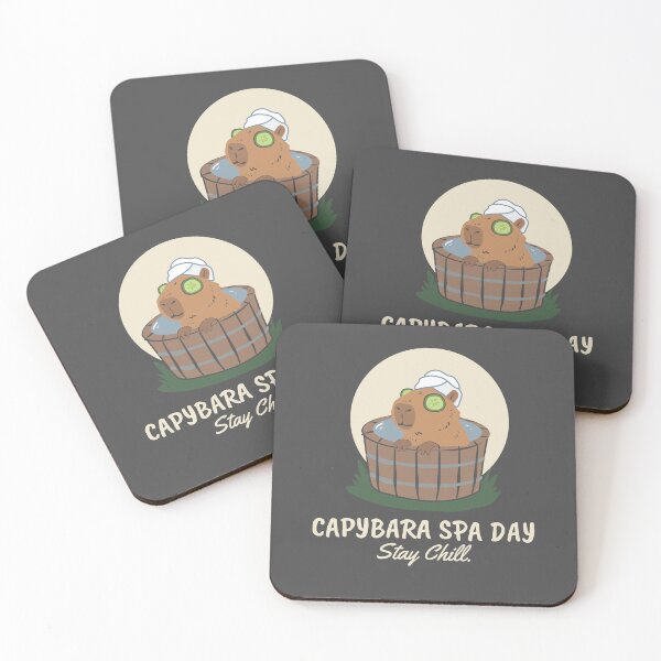 Item preview, Capybara Spa Day - Zen Aesthetic Self-Care designed and sold by KristineKaren.