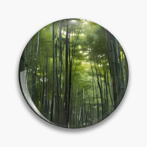Item preview, Biophilic Bamboo Grove Serene Green Zen Forest designed and sold by Glitchart66.