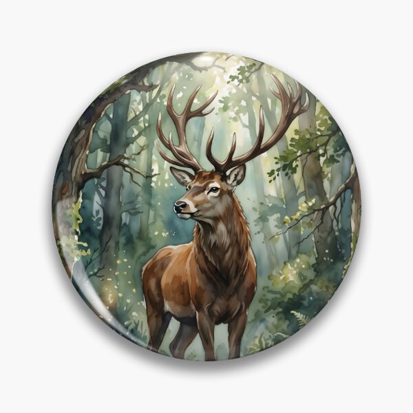 Item preview, Red Deer Stag Cervus Elaphus Forest designed and sold by RubisLeaf.