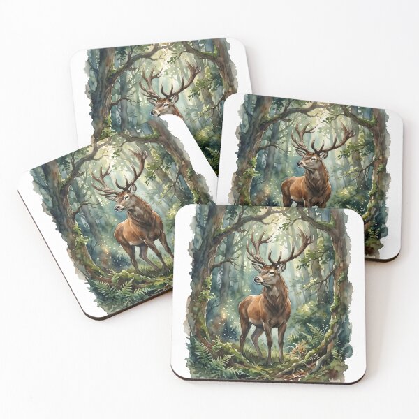 Item preview, Red Deer Stag Cervus Elaphus Forest designed and sold by RubisLeaf.