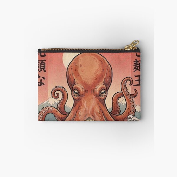 Item preview, Funny Octopus Japanese Ramen Noodles Vintage Kanagawa Wave designed and sold by FurryHavenPH.