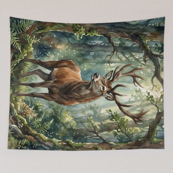 Item preview, Red Deer Stag Cervus Elaphus Forest designed and sold by RubisLeaf.